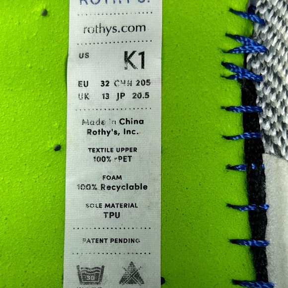 ROTHYS Kids Camouflage Slip-On Shoes Size 1 - Picture 5 of 10